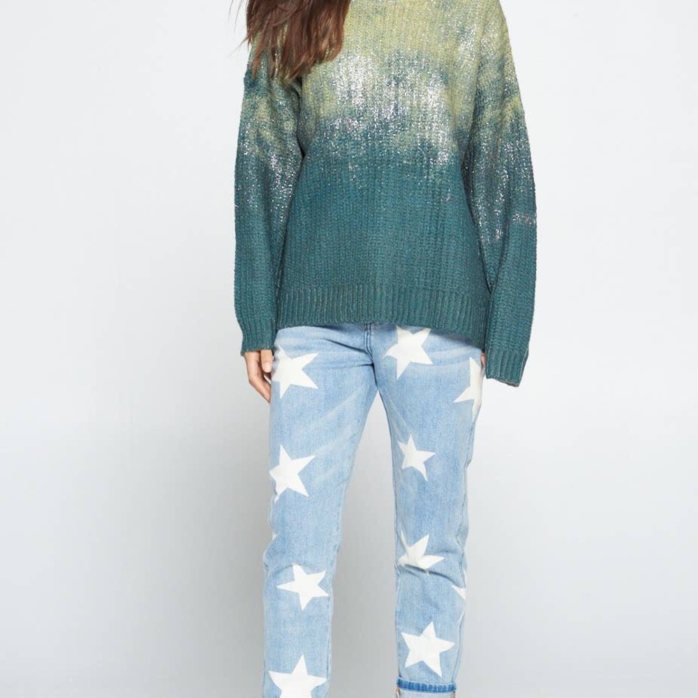 π Metallic Coated Multi-Color Sweater - Picture 7 of 8
